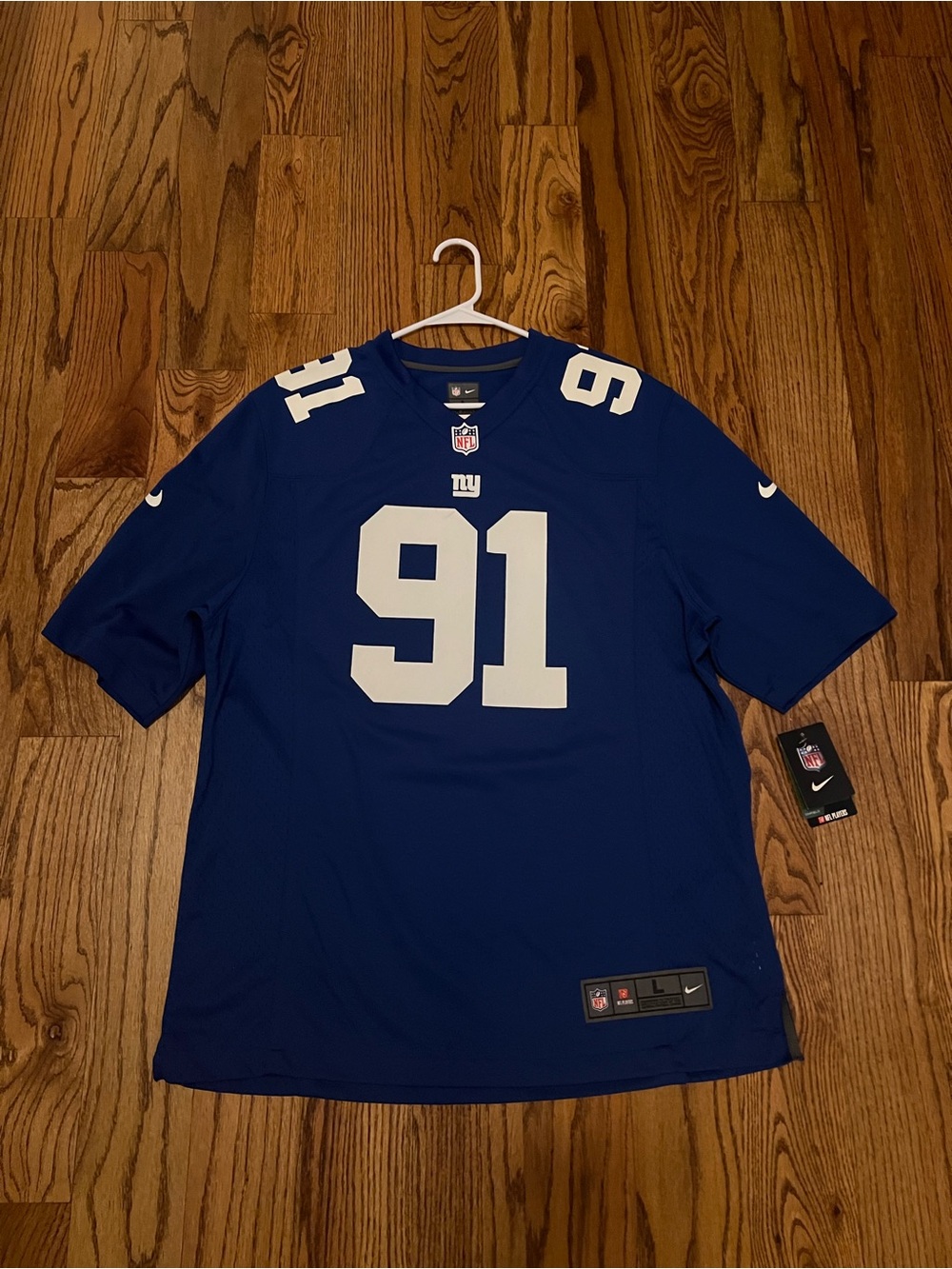 Nike New York Giants Justin Tuck #91 Blue Men’s Football Jersey